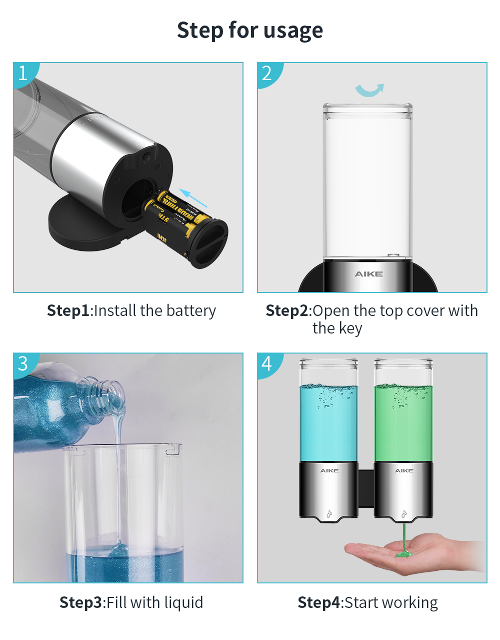 Automatic Double Soap Dispenser