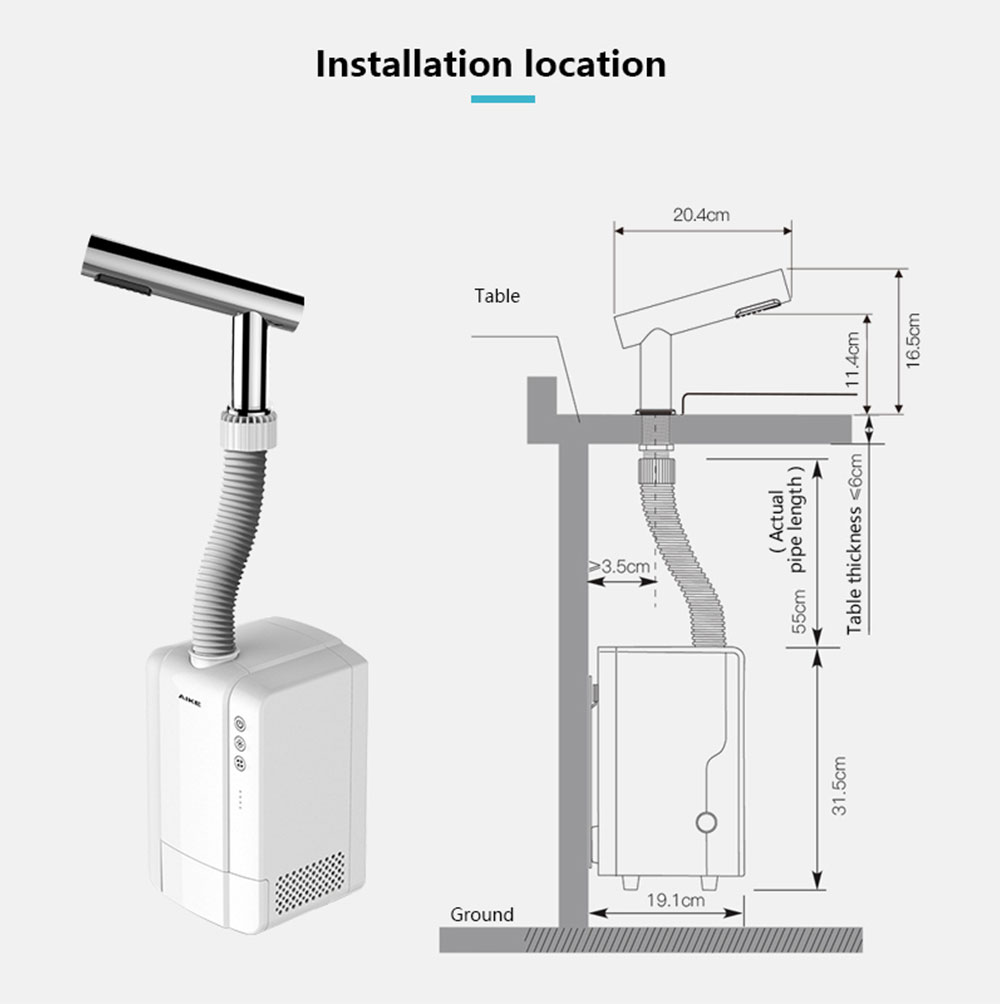 Tap hand dryer