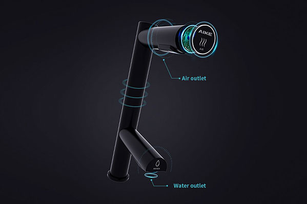 Wash hands below and blow dry above, redefine hand washing