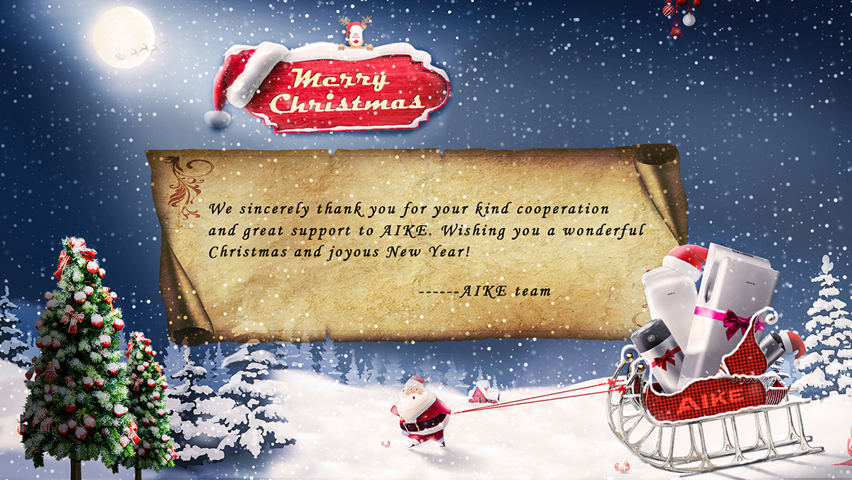AIKE Wish You a Merry Christmas & Happy New Year - AIKE kitchen air tap hand dryer